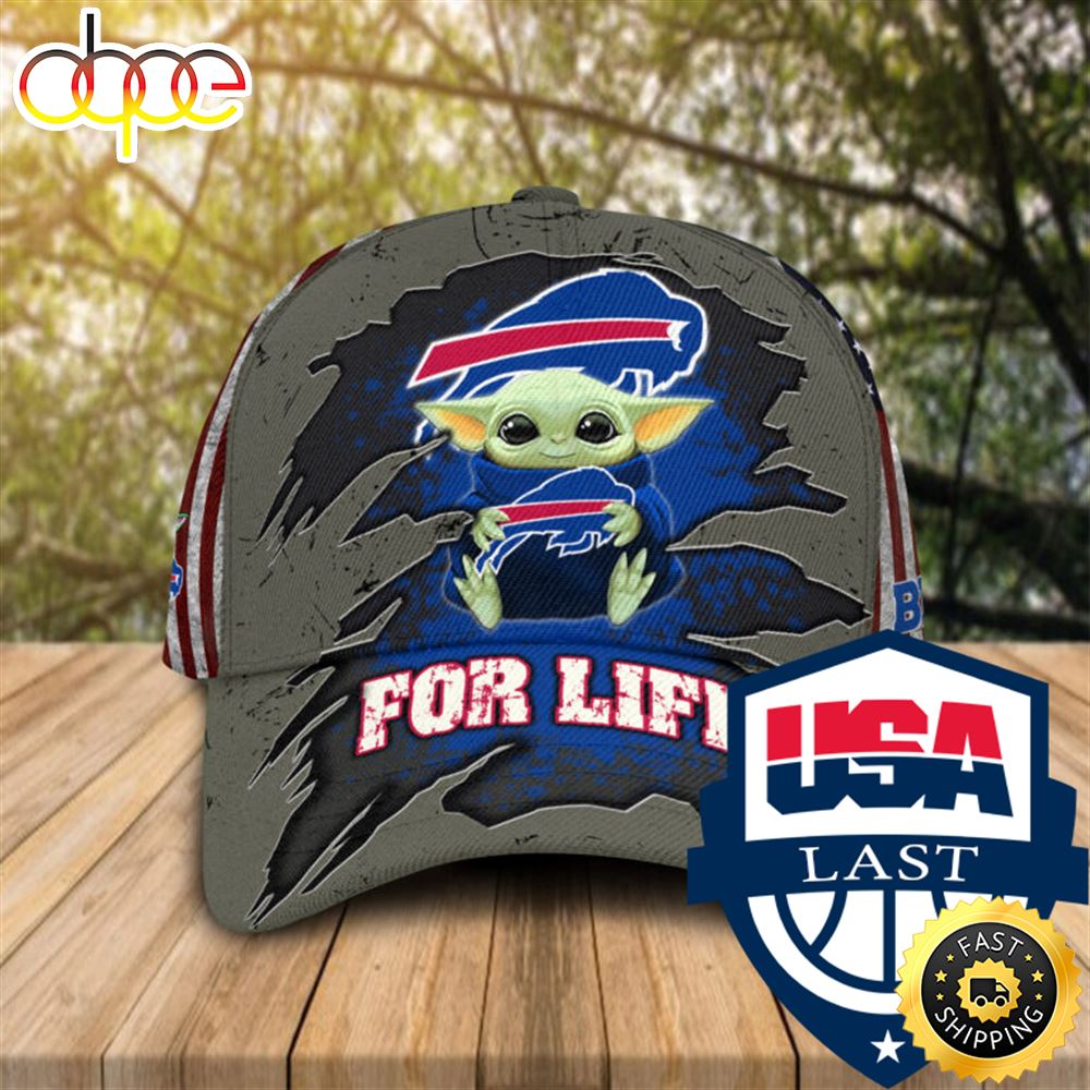 Baby Yoda NFL Buffalo Bills For Life Cap