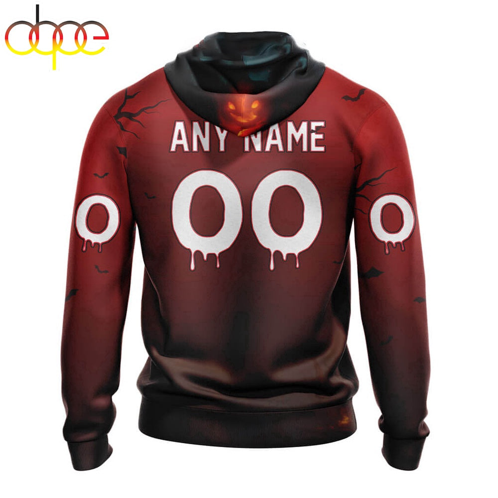 Custom Name And Number Los Angeles Rams Horror Terrifier Ghoulish Halloween Day Hoodie