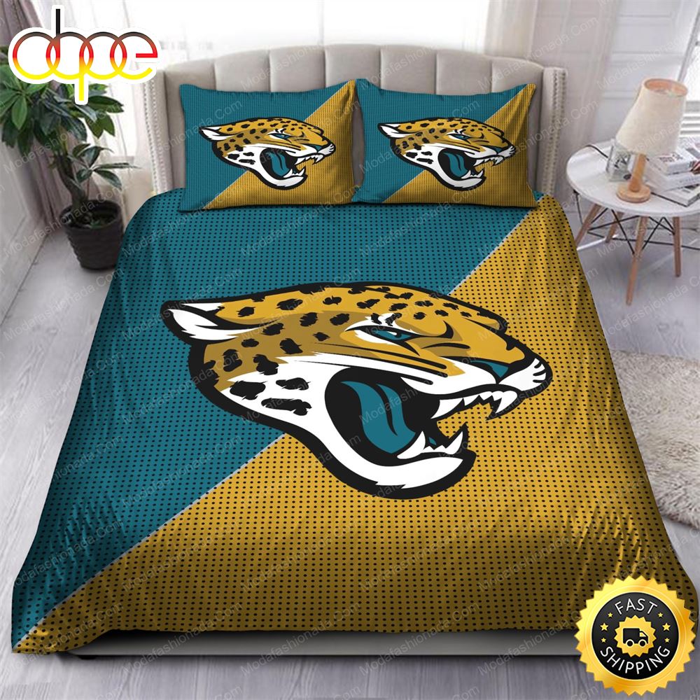 NFL Jacksonville Jaguars Teal Gold Bedding Set