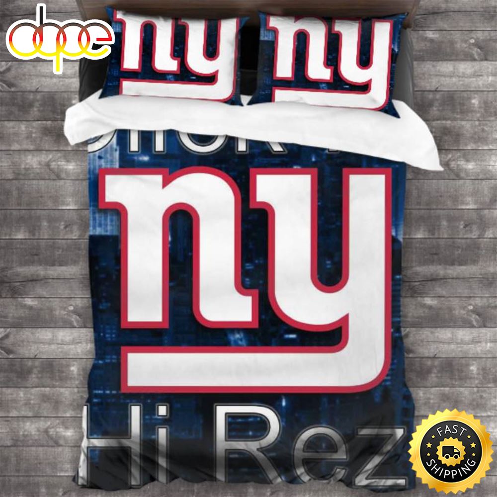 NFL New York Giants Blue White Bedding Set