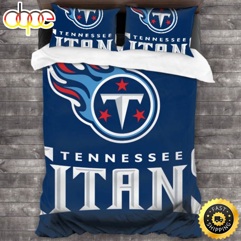 NFL Tennessee Titans Navy Blue Bedding Set V2