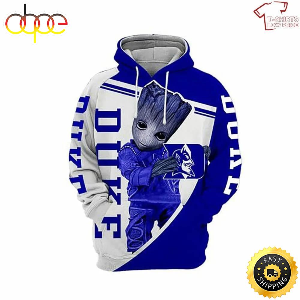 Ncaa Duke Blue Devils Baby Groot 3d Hoodie