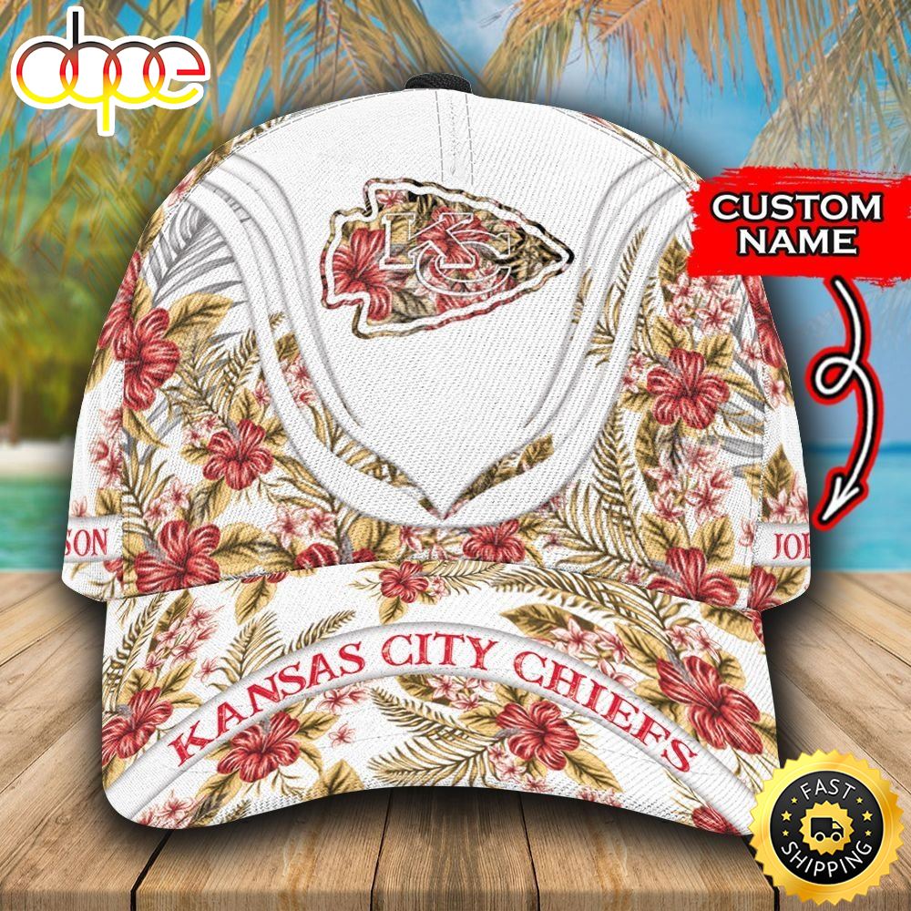 Nfl Kansas City Chiefs Summer Custom Name 3d Cap