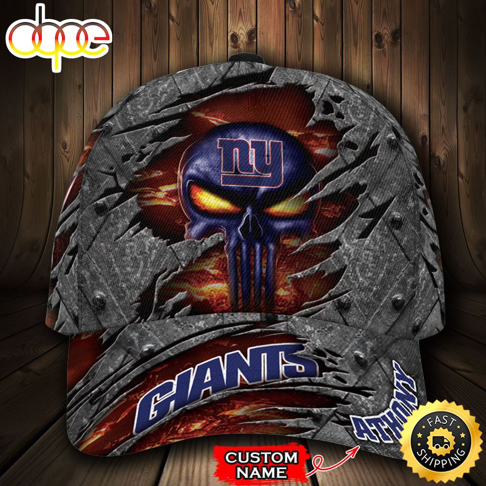 Personalized New York Giants Luxury Skull All Over Print 3D Classic Cap