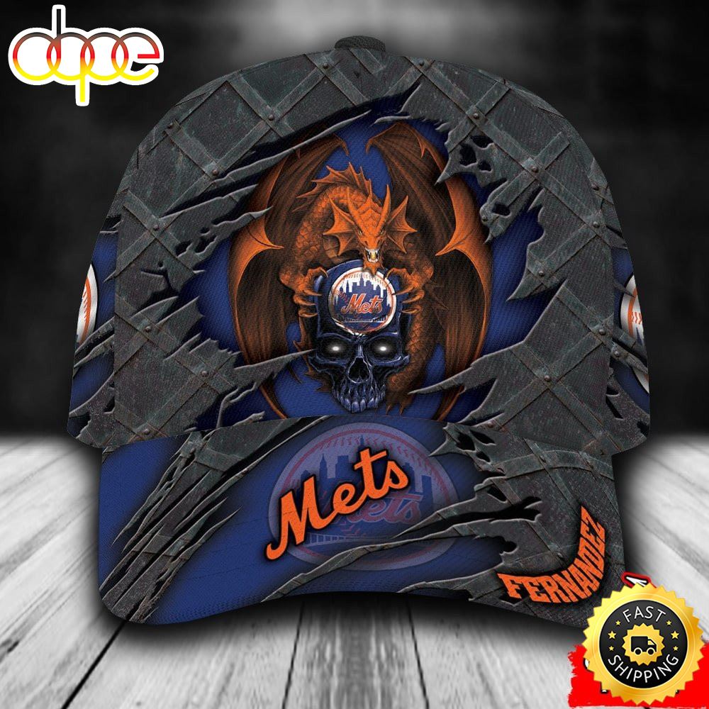 Personalized New York Mets Dragon All Over Print 3D Classic Cap