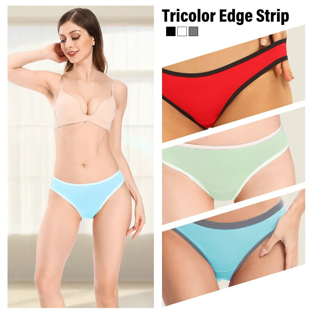 Women's Hi-Cut Bikini Panties Soft Stretch Cotton Underwear Comfortable Hipster Ladies Briefs 6-Pack Regular & Plus Size