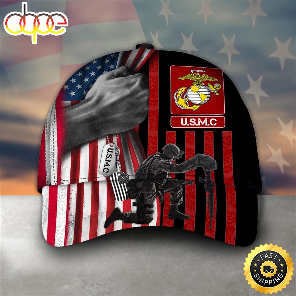 U.S.M.C Marine Corps US Flag Classic Cap