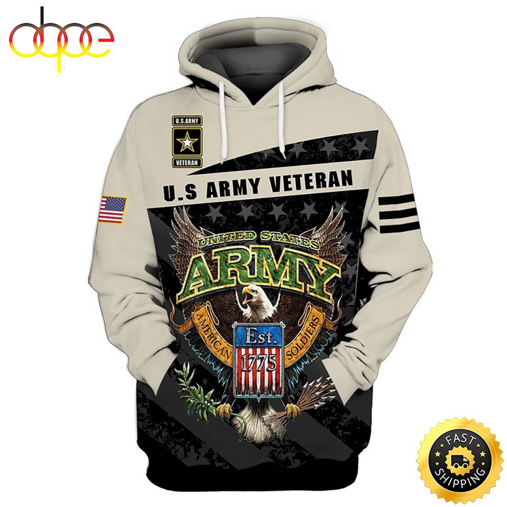 US ARMY VETERAN 3D Hoodie For Men For Women