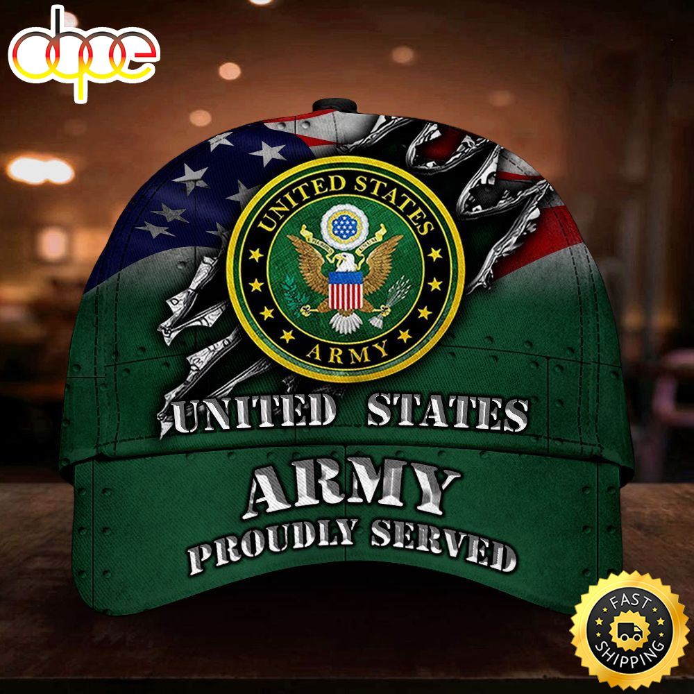 US Army Proud Served Cap Patriotic Proud USN Logo Honor US Army Veteran Gift Items Hat Classic Cap
