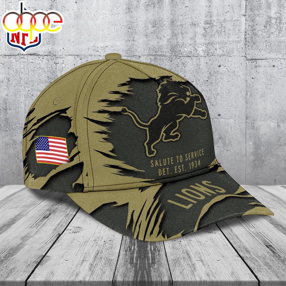 Detroit Lions 2025 Salute to Service Classic Baseball Cap