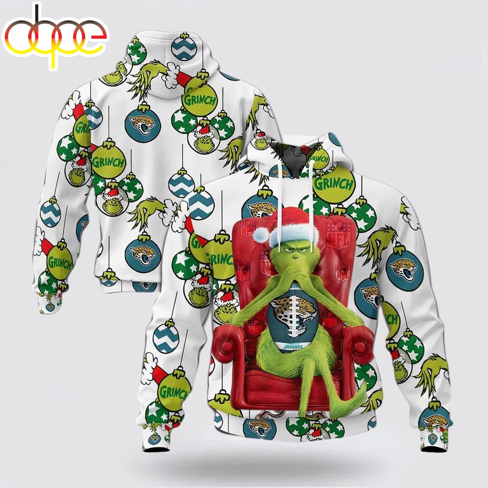 NFL Jacksonville Jaguars Grinch Christmas All Over Print Hoodie Shirt